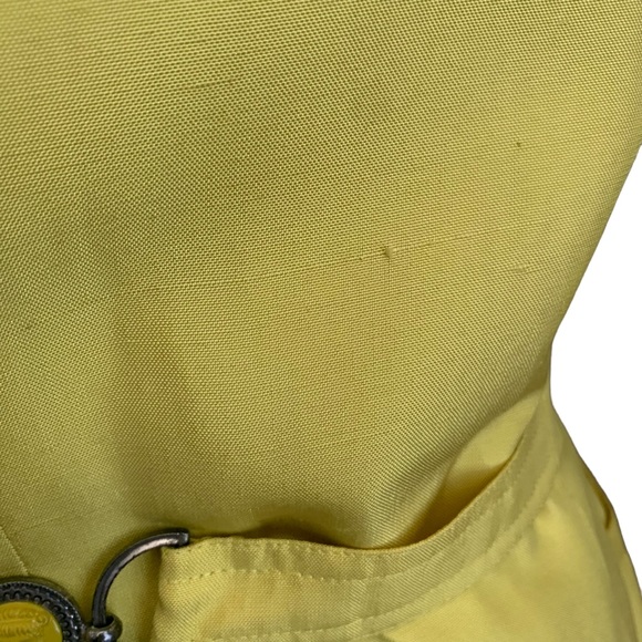 Vintage 90s Istante Versace Bright Yellow Silk Jacket Medusa Button sz 42 - Picture 5 of 16